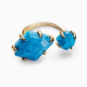 NWT Kendra Scott Kayla Open Ring in Aqua Howlite